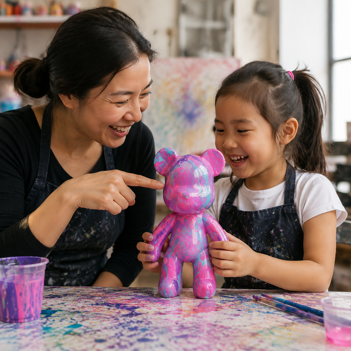 Parent & Kid Bear Painting Experience